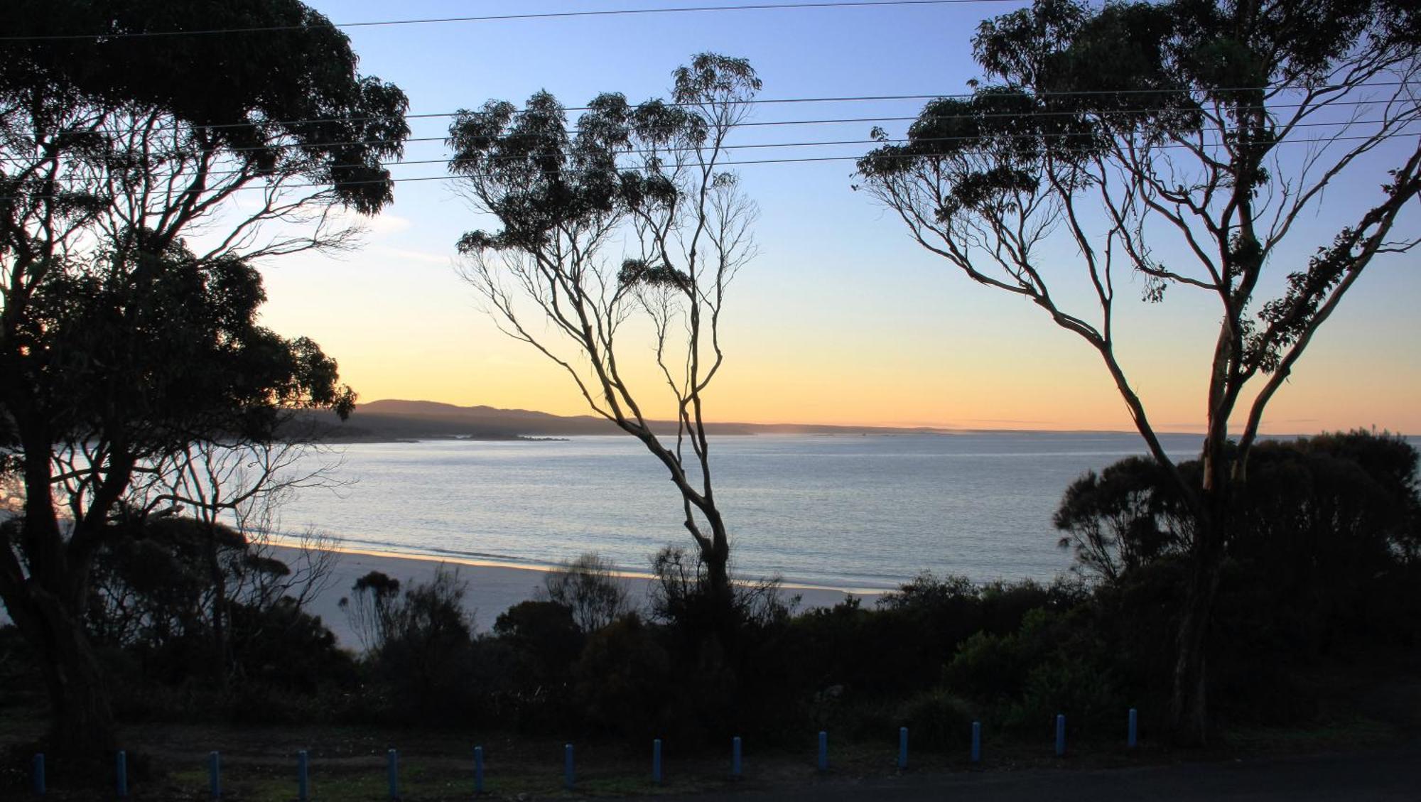 Kingfisher Cottage Beachfront At The Binalong Bay Exterior photo